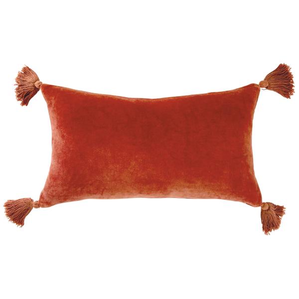 Peri Home Velvet Tassels Decorative Pillow, 12 x 2...