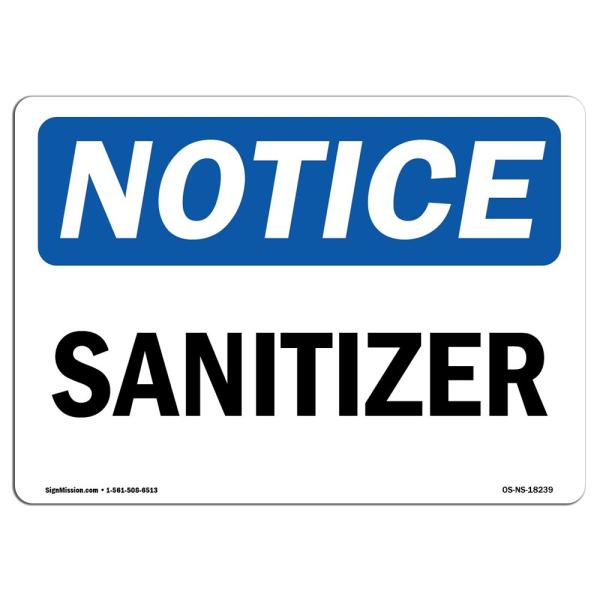 OSHA Notice Sign - Sanitizer | Peel and Stick Wall...