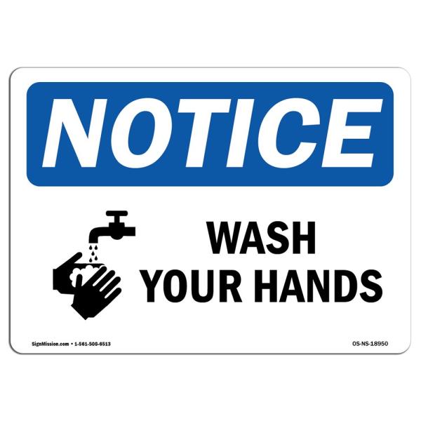 OSHA Notice Sign - Wash Your Hands | Peel and Stic...