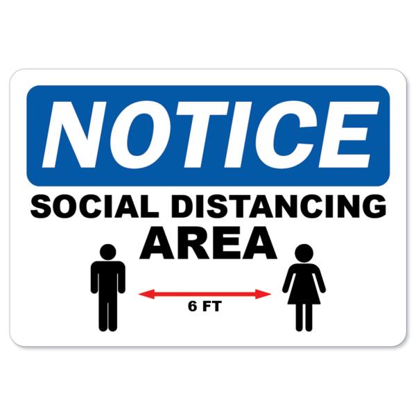SignMission Coronavirus Notice - Social Distancing...
