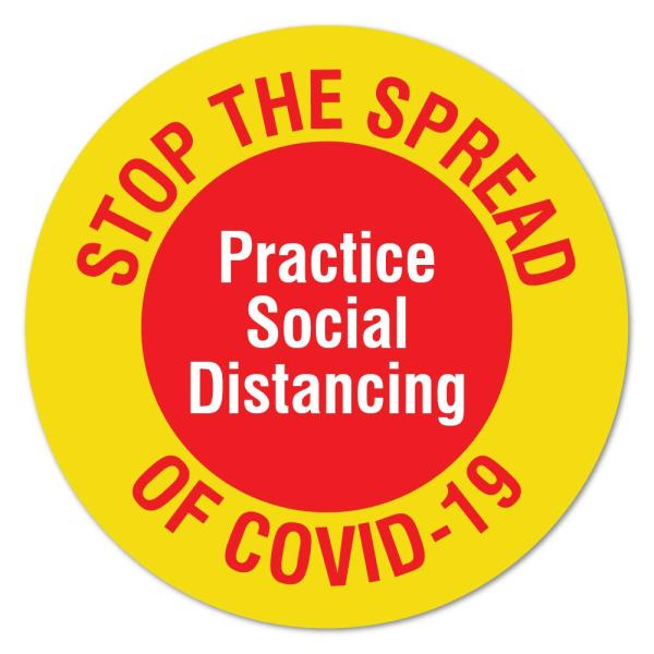 Stop The Spread Non-Slip Floor Graphic | 16" Vinyl...