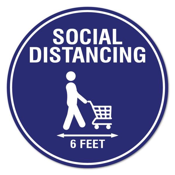 Social Distancing Cart Non-Slip Floor Graphic | 11...