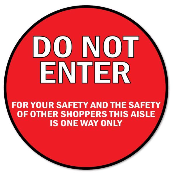Do Not Enter Arrow Non-Slip Floor Graphic | Vinyl ...