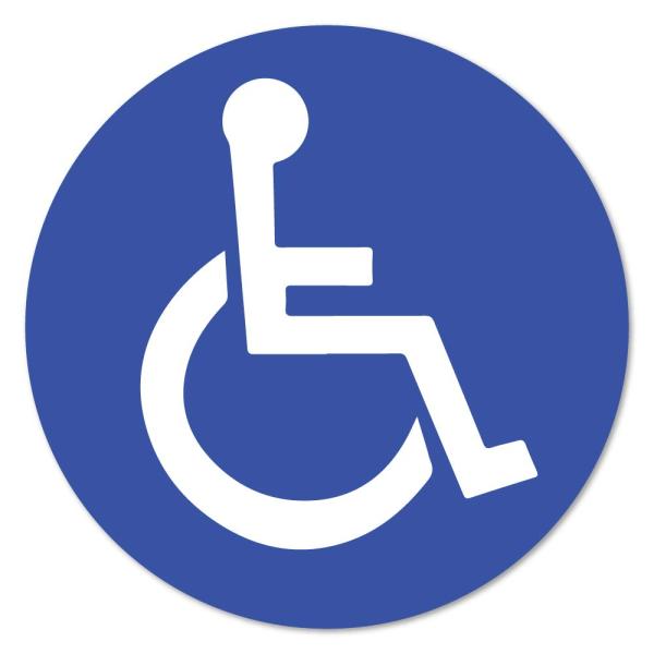 Handicapped Sign Arrow Non-Slip Floor Graphic 3 Pa...