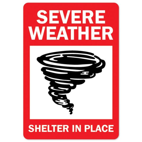 COVID-19 Notice Sign - Severe Weather Shelter in P...