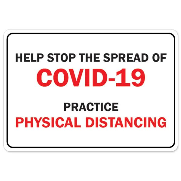COVID-19 Notice Sign - Help Stop The Spread of COV...