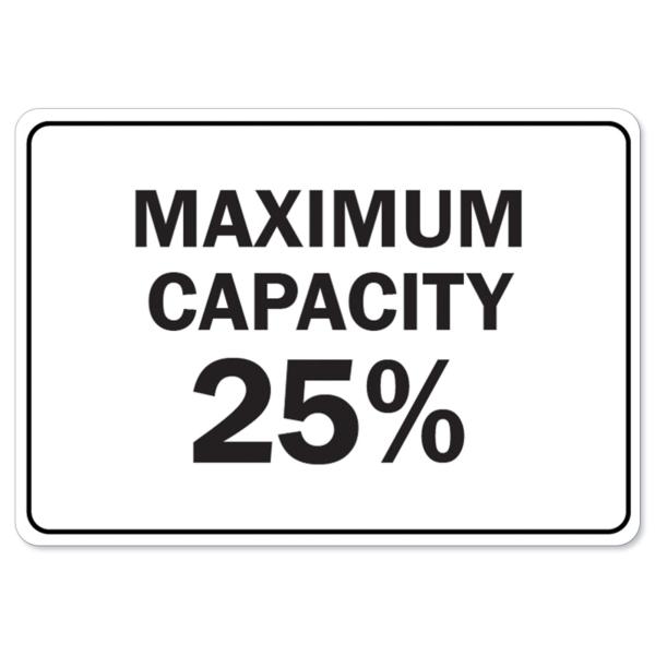 COVID-19 Notice Sign - Maximum Capacity 25% | Peel...