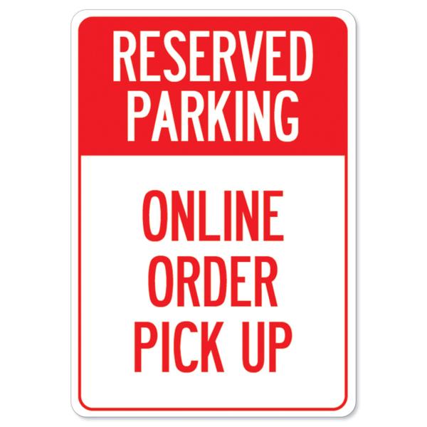 COVID-19 Notice Sign - Reserved Parking Online Ord...