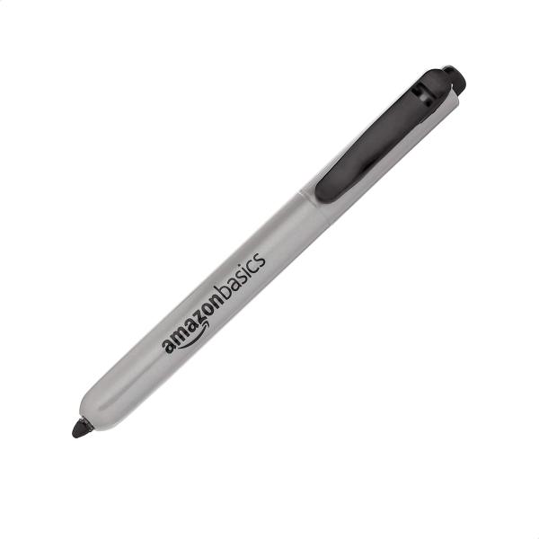 Amazon Basics (Amazon ベーシック) ノック式 油性マーカー - ブラック 12...