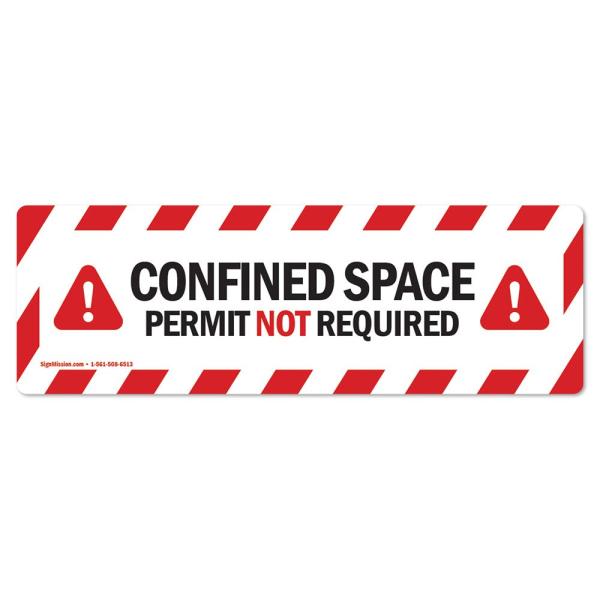 Confined Space Permit Not Required Non-Slip Floor ...