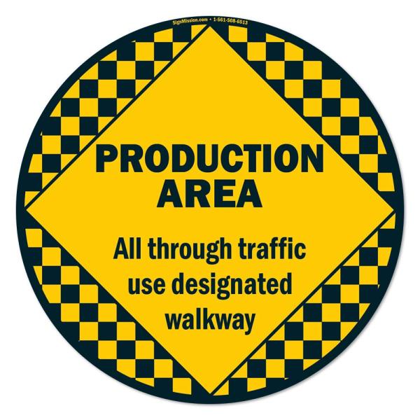 Production Area Non-Slip Floor Marker | 6 Pack of ...