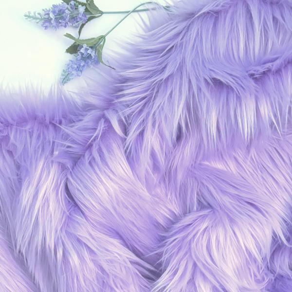 Bianna Lavender Light Purple Luxury Faux Fur Fabri...