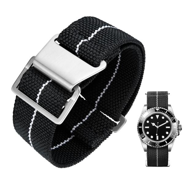 BINLUN Elastic Nylon Watch Band 18mm 20mm 22mm Mar...