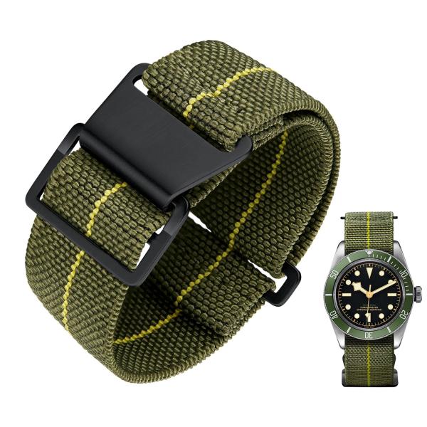 BINLUN Elastic Nylon Watch Band 18mm 20mm 22mm Mar...
