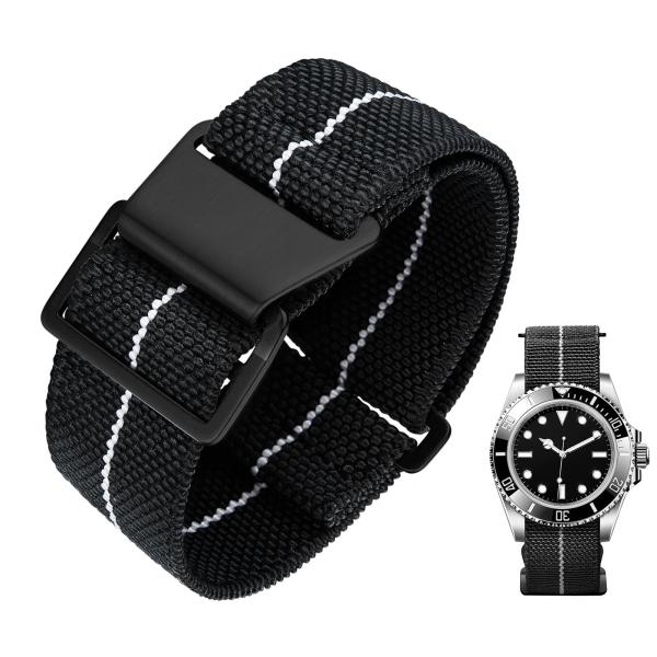 BINLUN Elastic Nylon Watch Band 18mm 20mm 22mm Mar...