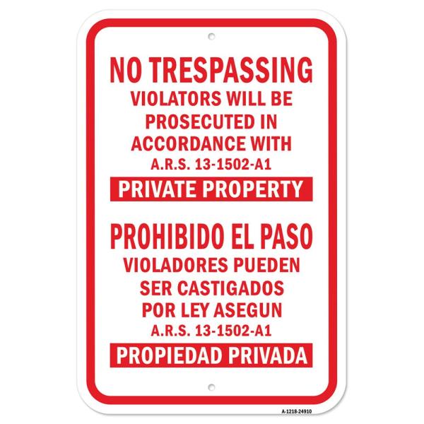 No Trespassing Violators Will Be Prosecuted In Acc...