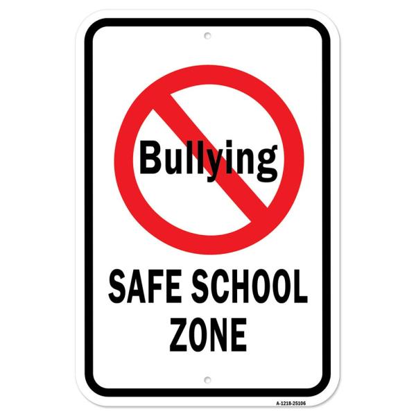 No Bullying Safe School Zone | 12" X 18" Heavy-Gau...