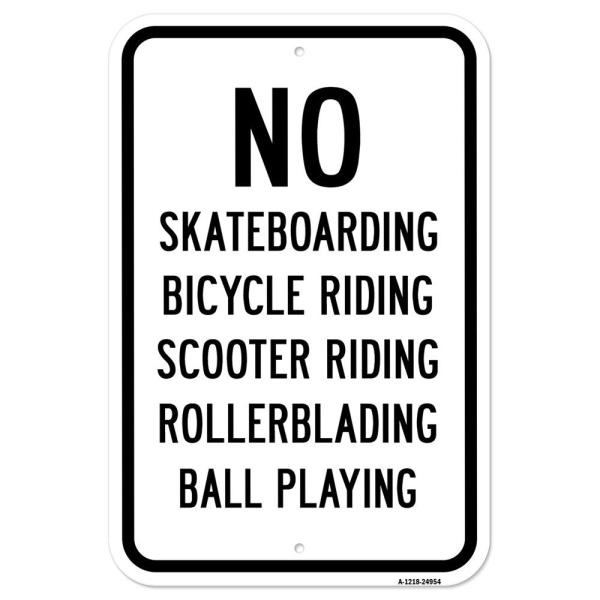 No Skateboarding, Bicycle Riding, Scooter Riding, ...