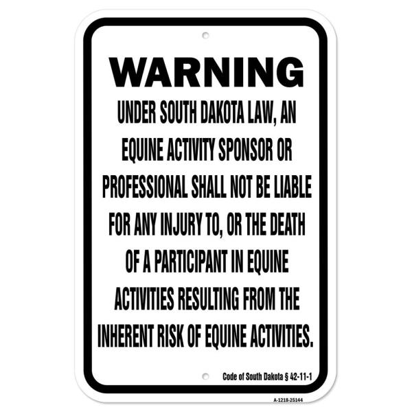 South Dakota Equine | 12" X 18" Heavy-Gauge Alumin...