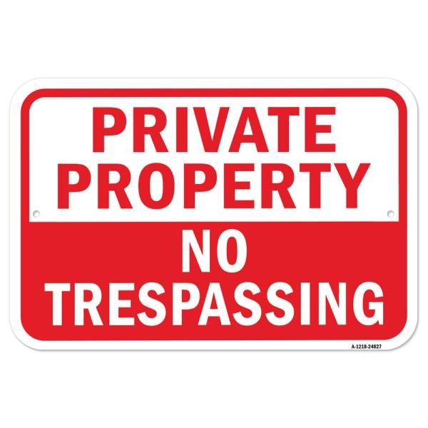 Private Property No Trespassing | 12" X 18" Heavy-...