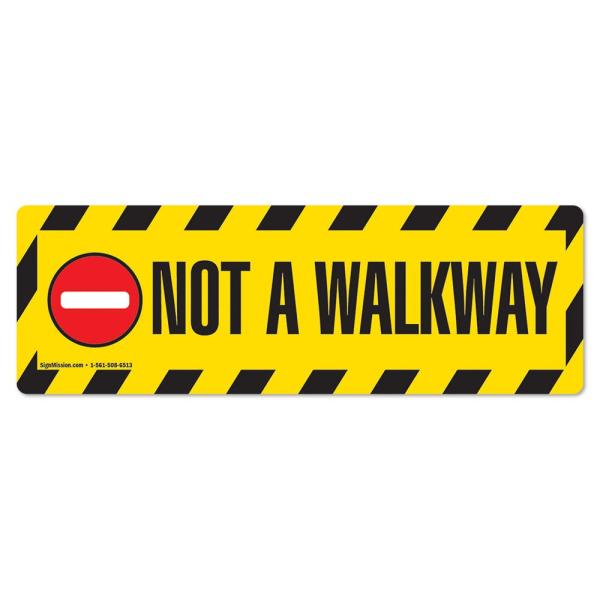 Not A Walkway Non-Slip Floor Marker | 12 Pack of 6...