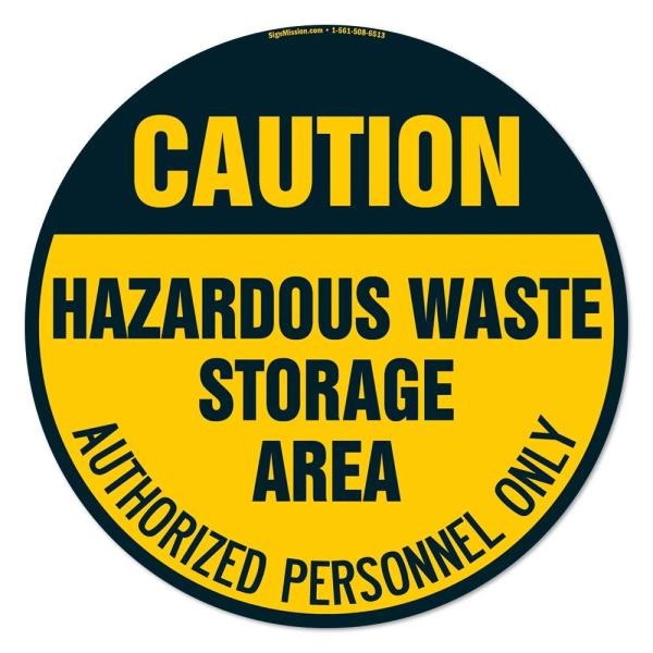 Hazardous Waste Non-Slip Floor Marker | 3 Pack of ...