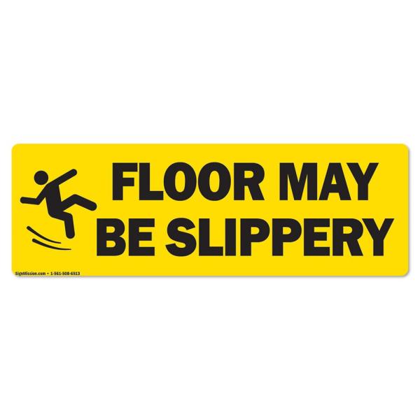 Floor May Be Slippery Non-Slip Floor Marker | 6 Pa...