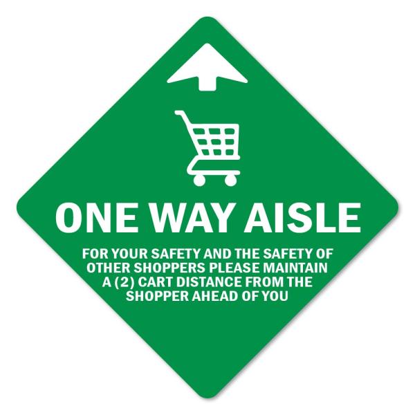 Public Safety Sign One Way Aisle for Your Saftety ...