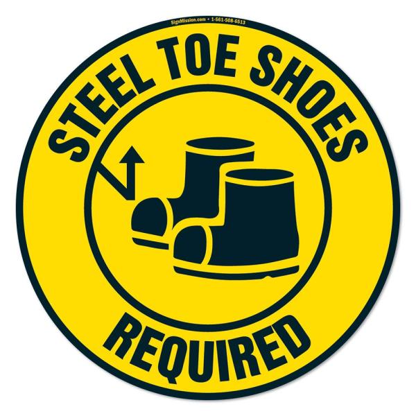 Steel Toe Shoes Required Non-Slip Floor Marker | 1...