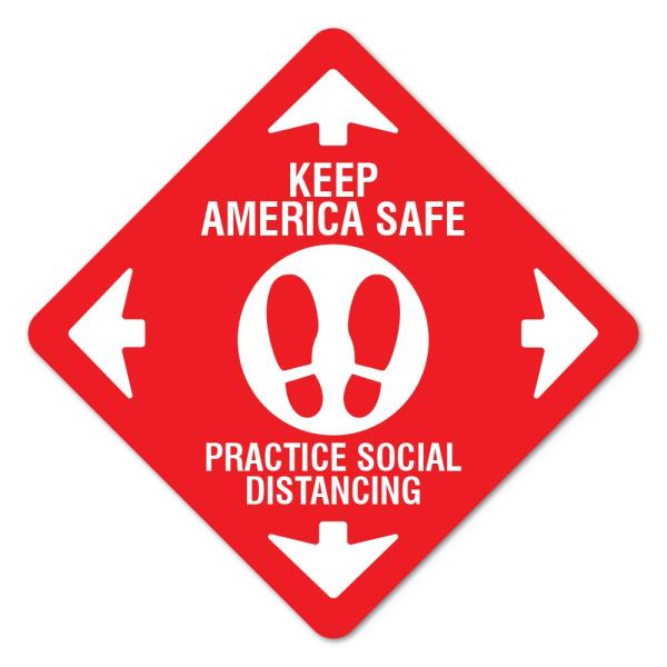 Public Safety Sign Keep America Safe Non-Slip Floo...