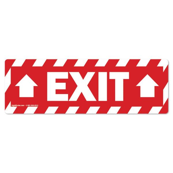 Exit Non-Slip Floor Marker | 6 Pack of 16" Circle ...