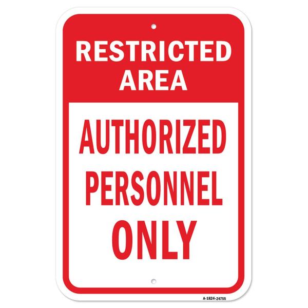 Restricted Area No Admittance - 18" x 24" Heavy-Ga...