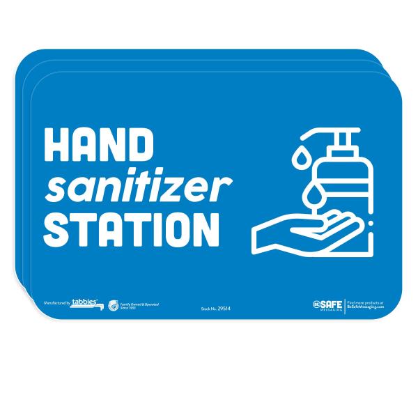 BeSafe Messaging"Hand Sanitizer Station", 3-Pack 9...