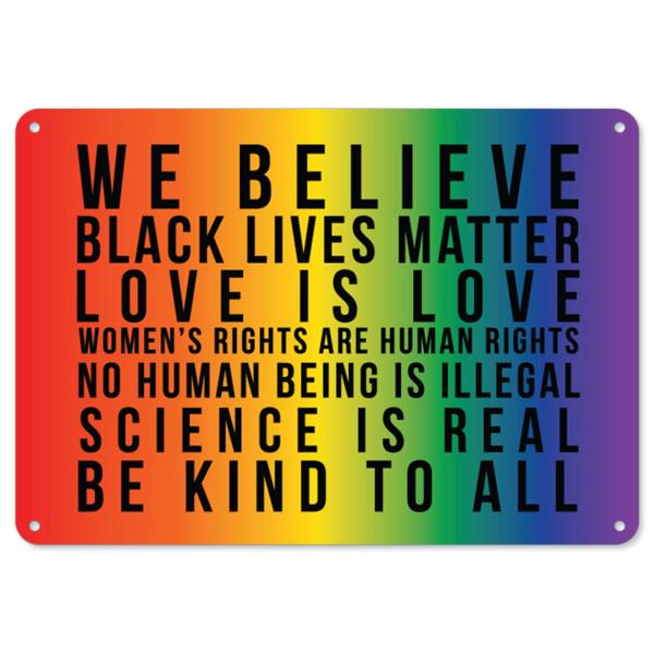 BLM Sign - Black Lives Matter We Believe | Plastic...