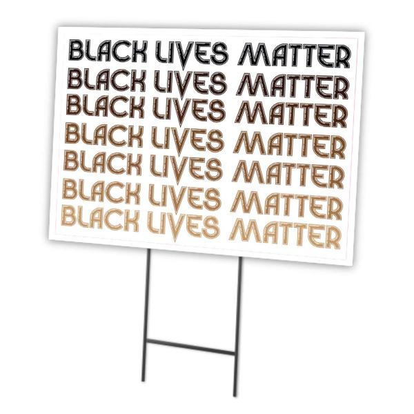 Black Lives Matter 18" X 24" Yard Sign ＆ Stak | Pr...