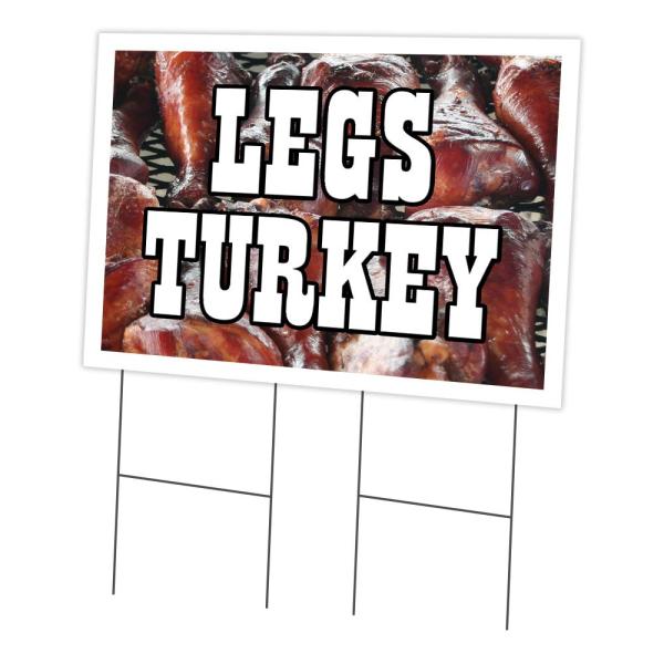 Turkey Legs 24" x 36" Yard Sign ＆ Stake | Advertis...