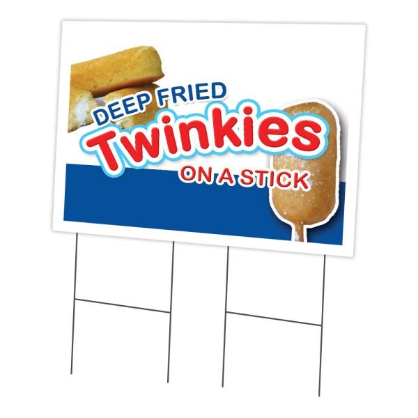 Deep Fried Twinkies St 24" x 36" Yard Sign ＆ Stake...