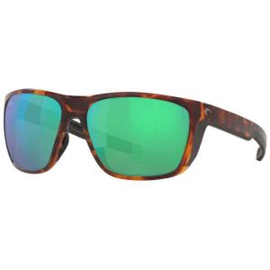 Costa Del Mar メンズ FERG スクエアサングラス, マットトータス/グリーンミラー偏光-580g, 59 mm