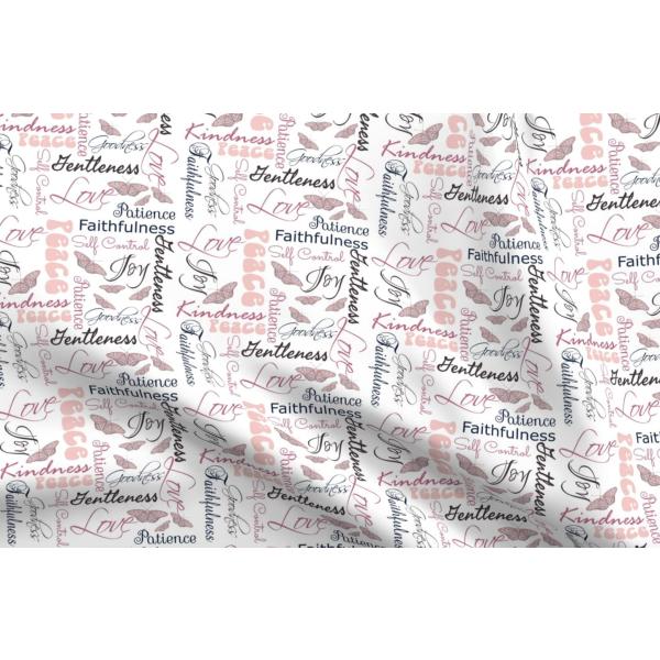Spoonflower Fabric - Fruit Butterflies Pink White ...