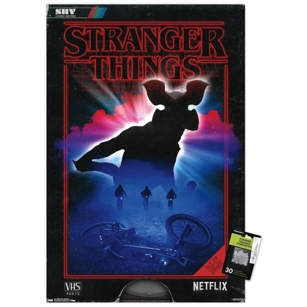 Netflix Stranger Things - デモゴルゴン壁ポスター プッシュピン付き