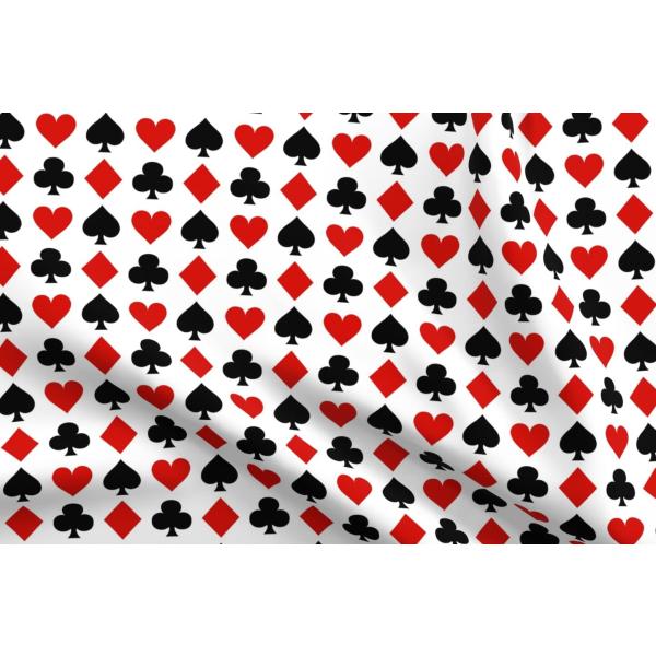 Spoonflower Fabric - Card Small Playing Cards Club...