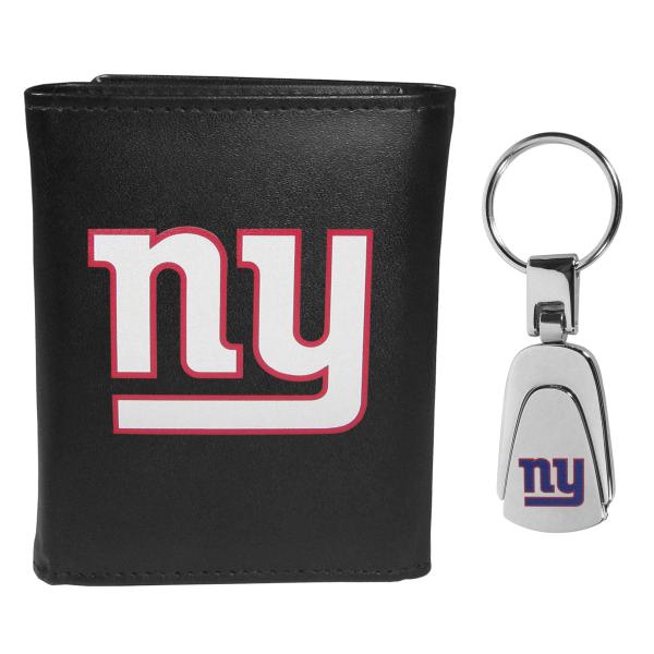 Siskiyou Sports NFL ニューヨーク・ジャイアンツ メンズ レザー 三つ折り財布 ＆...