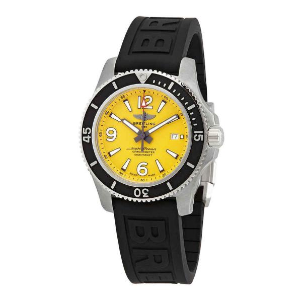 Breitling Superocean II 自動イエローダイヤル メンズ腕時計 A1736702...