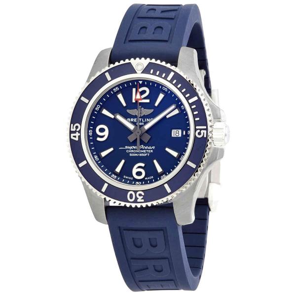Breitling SuperOcean 自動クロノメーター ブルーダイヤル メンズ腕時計 A173...