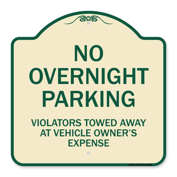 SignMission Designer Series Sign - No Overnight Pa...