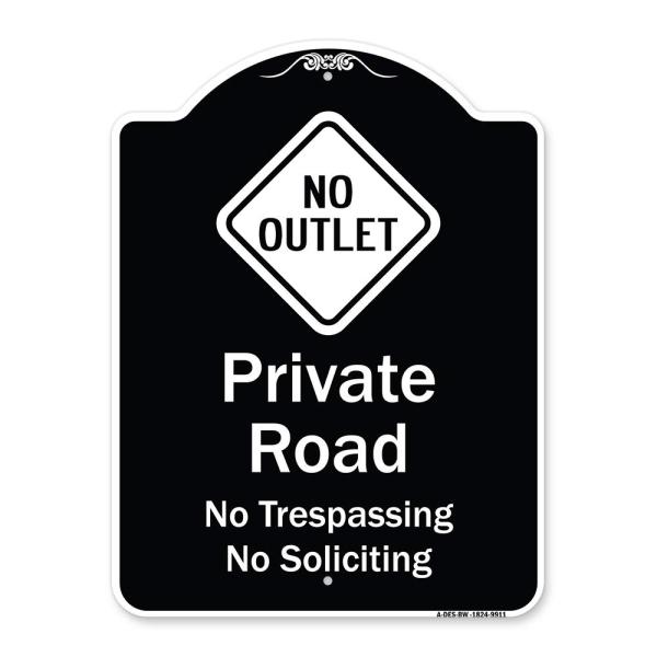 SignMission Designer Series Sign - Private Road No...