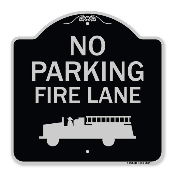 SignMission Designer Series Sign - No Parking Fire...