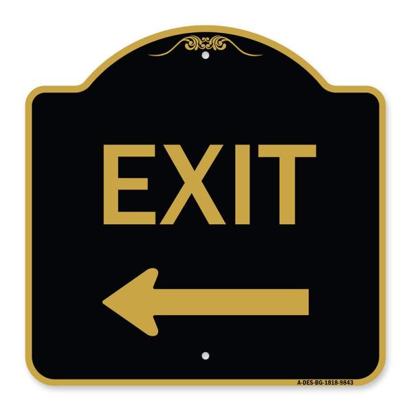 SignMission Designer Series Sign - Exit with Left ...