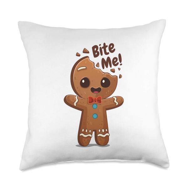 Xmas Gingerbread Man Bite Me Gifts For Christmas T...