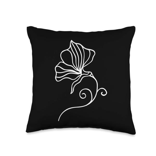 Line Art Flower Abstract Minimalistic Cool Floral ...